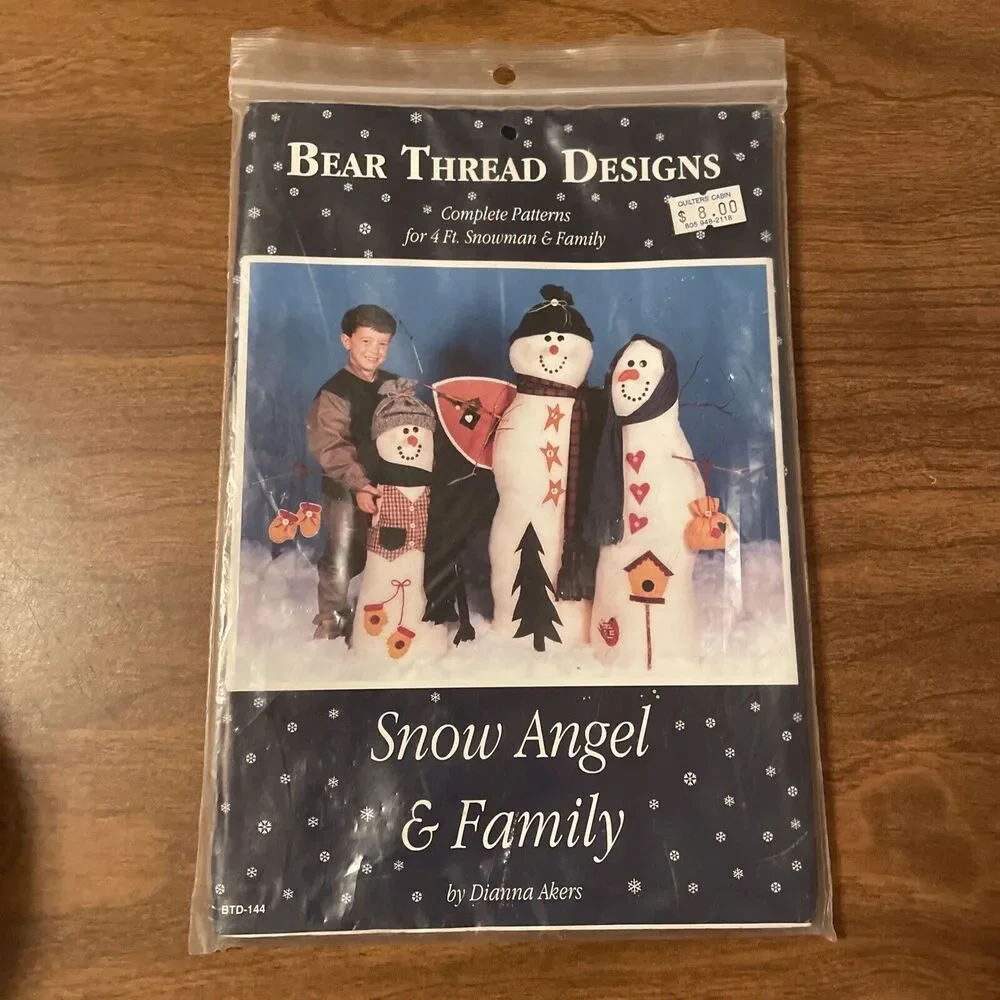 Craft Pattern Bear Thread Designs Christmas Snow Angel & Family Unused BTD-144